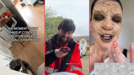 Delivery Driver Has Wholesome Reaction to Makeup Artist When She Answers the Door 'How Did That Man Not Scream'