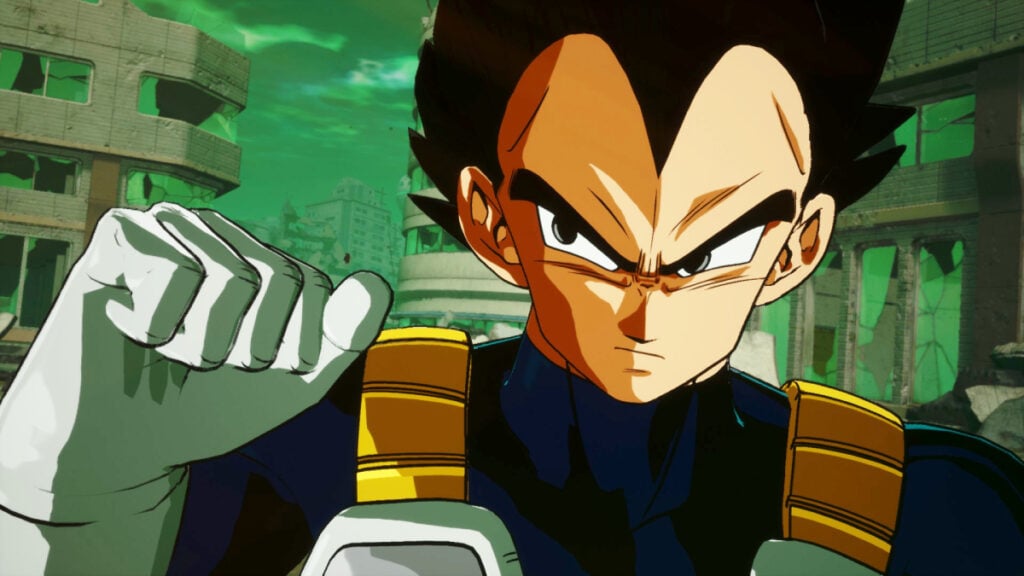 Vegeta catching a Potara earring