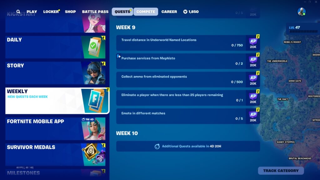 Fortnite Chapter 5 Season 4 Week 9 Quests