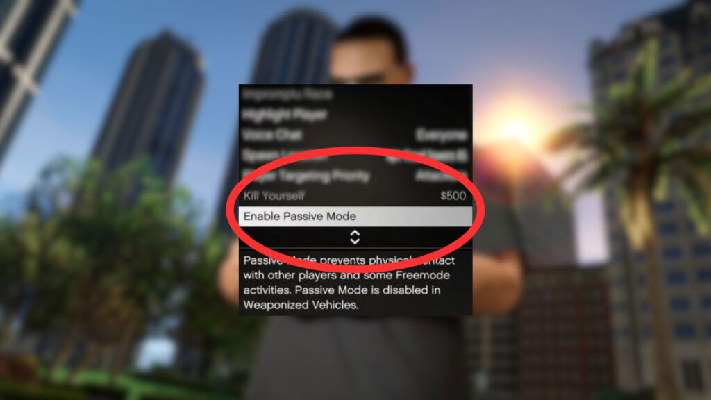 gta online disable passive mode