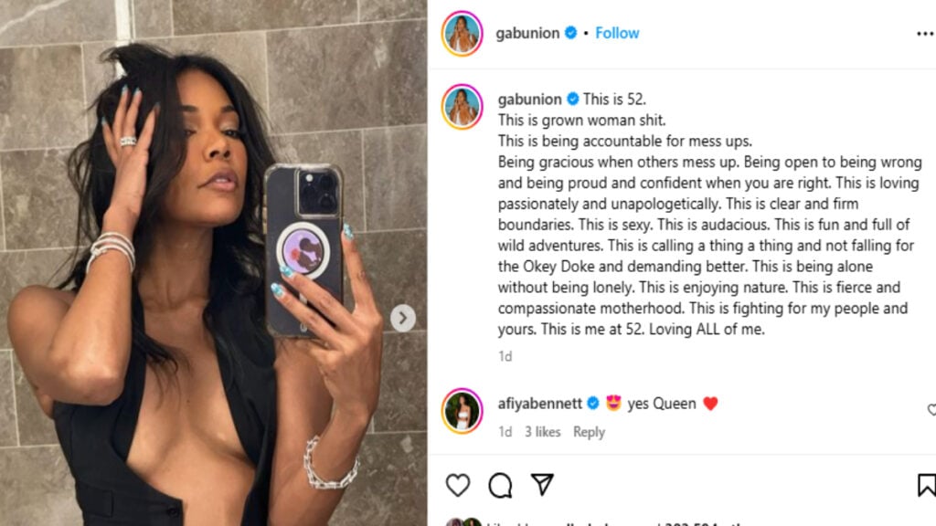 Gabrielle Union shares sweet tribute to self at 52