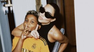 Kim Kardashian and son Saint West