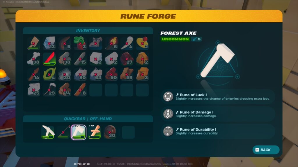 Lego Fortnite Item with Runes