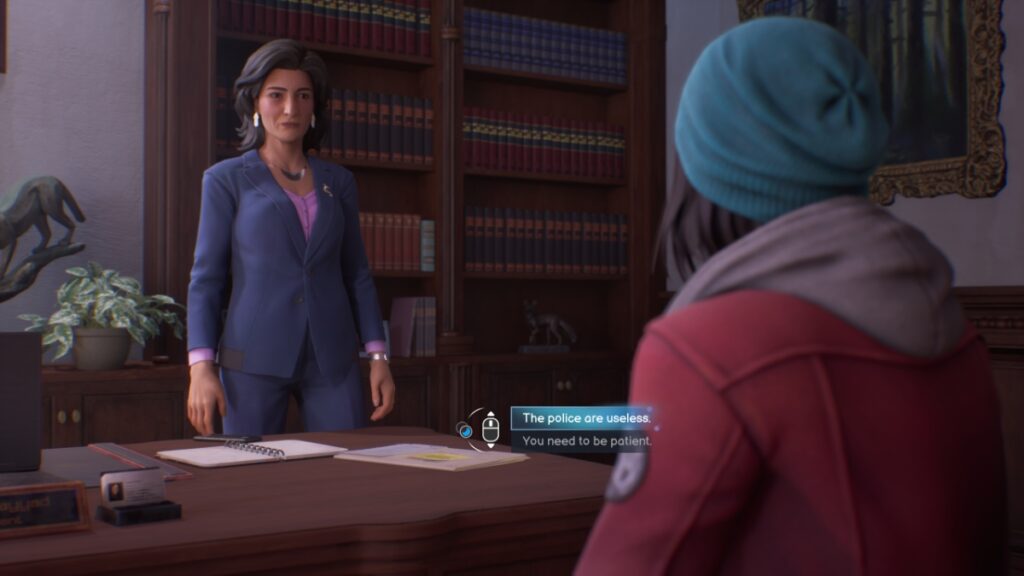 Max has a conversation with Safi's mother in Life Is Strange: Double Exposure