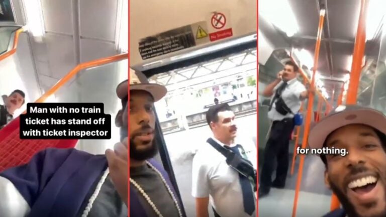 Male Karen Tries To Ride The Train For Free, Delaying Passengers 'You Can Tape Me All You Want, I'm Doing My Job'