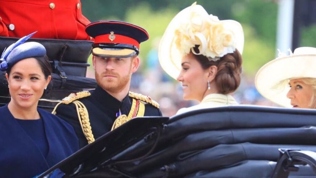 Prince harry, Meghan Markle, Queen Camilla and Kate Middleton.