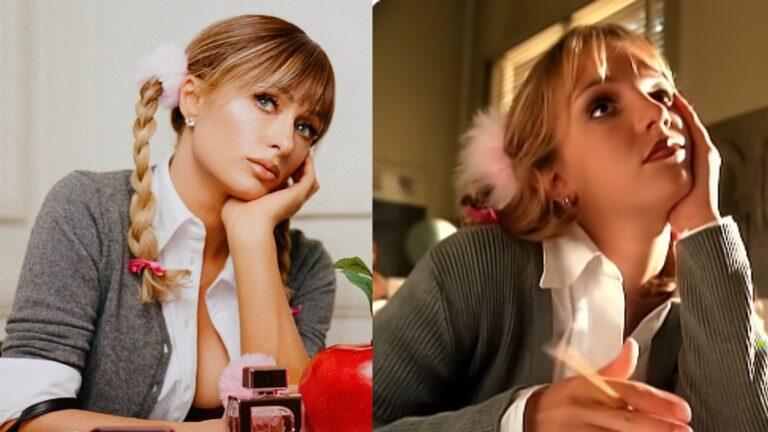 Paris Hilton's Halloween costume inspired by Britney Spears' One More Time.