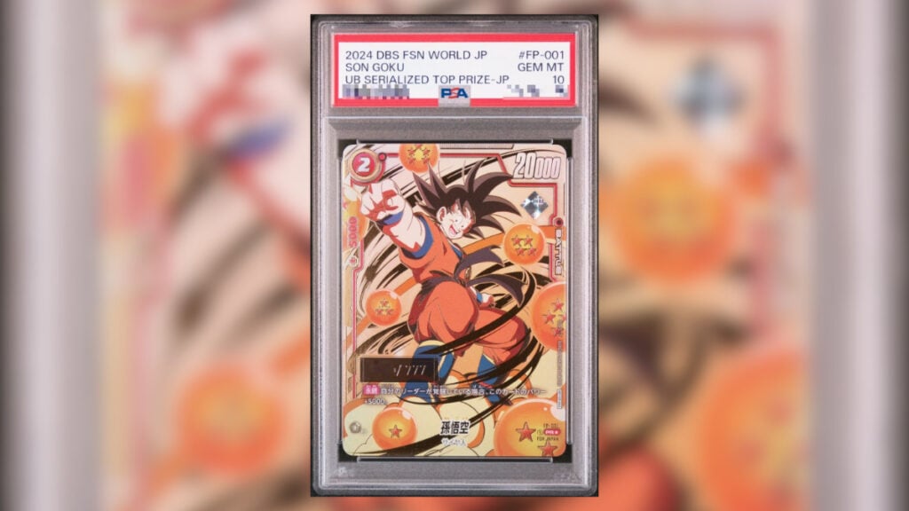 son goku dragon ball super rare card