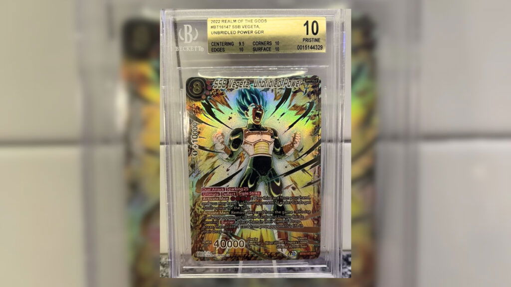 vegeta dragon ball super rare trading card