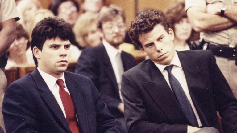 The Menendez brothers during their trial