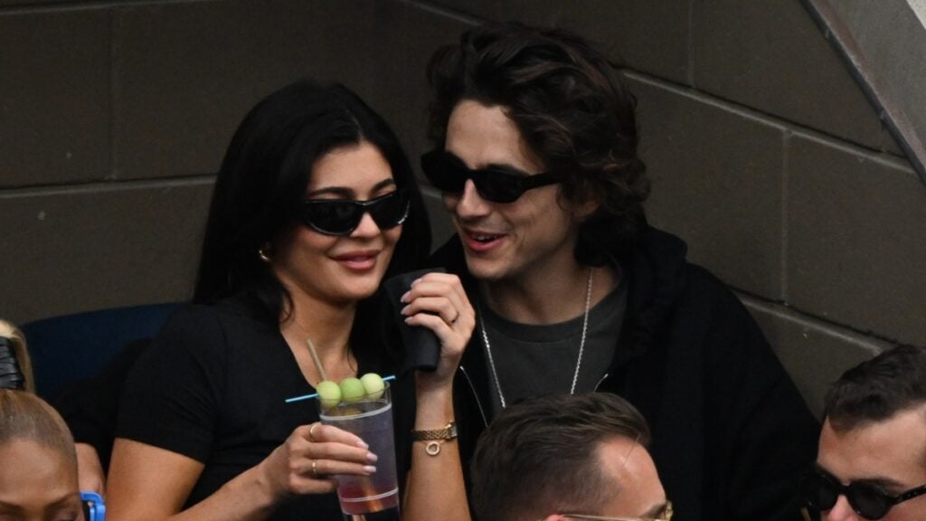 Kylie Jenner and Timothee Chalamet watch tennis