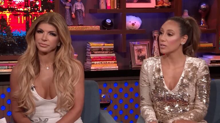 Melissa Gorga and Teresa Giudice on WWHL.