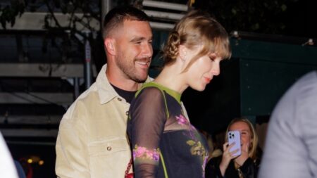 Taylor Swift and Travis Kelce in NYC.