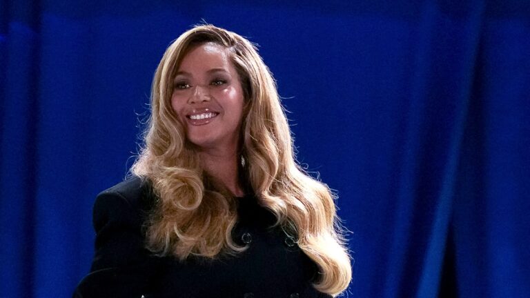 Beyonce attends a campaign event at Shell Energy Stadium on Friday October25, 2024 in Houston, Texas