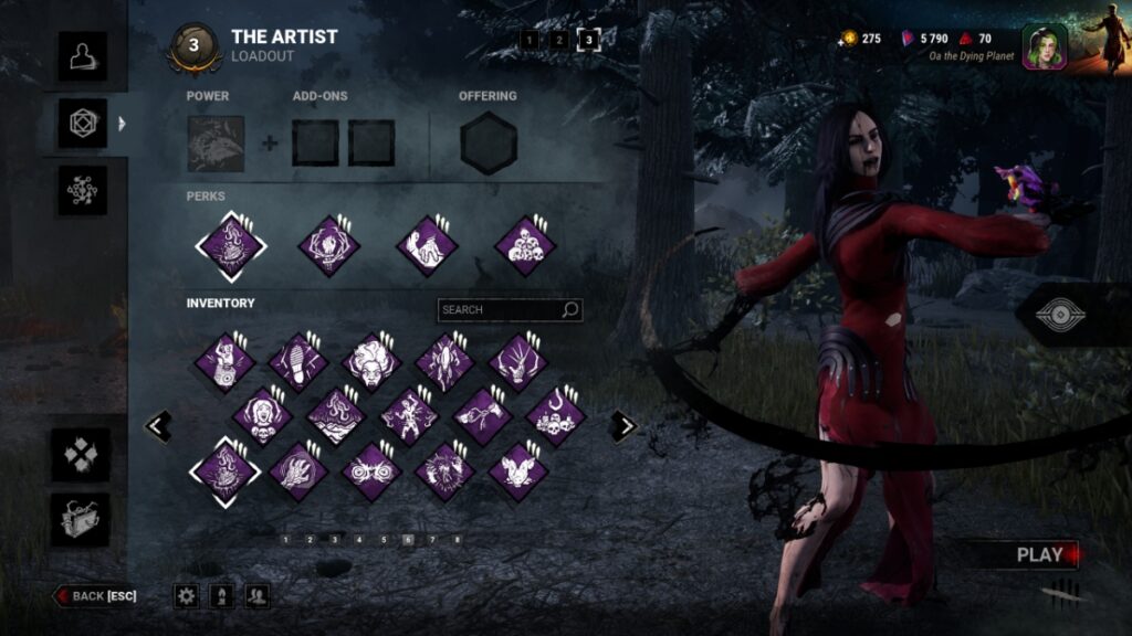 One of the best Artist builds using only generic perks in Dead by Daylight