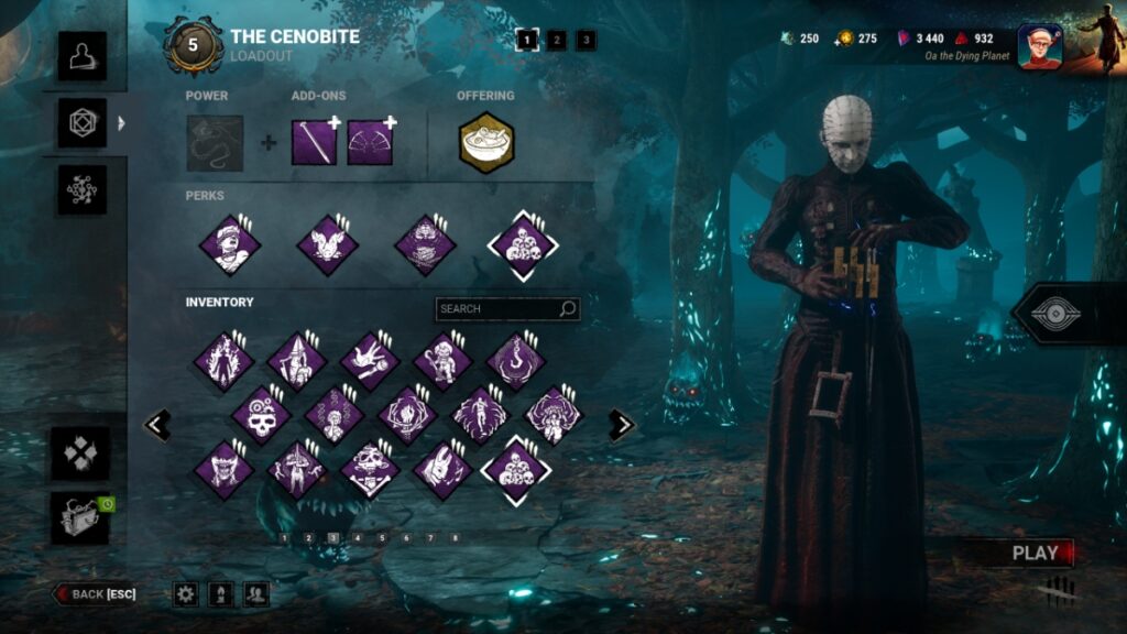 A strong build for Pinhead using generic perks