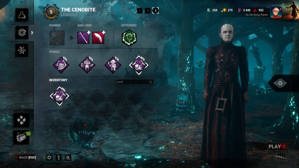 A strong Hex build for the Cenobite in Dead by Daylight