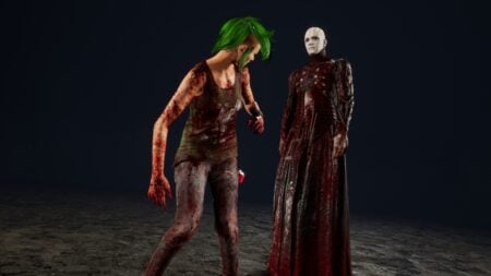 The Cenobite uses his Mori on Nea in Dead by Daylight