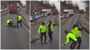 Hot-headed Driver attacks cyclist