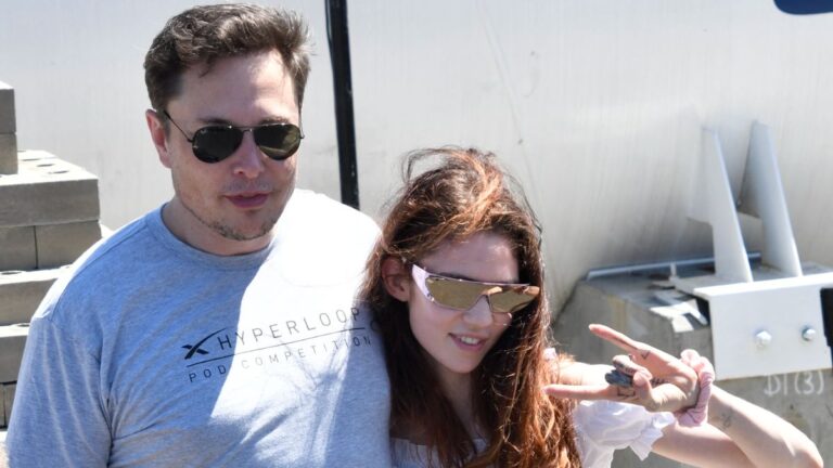 Elon Musk and Grimes at SpaceX's third Hyperloop Pod Competition 2018