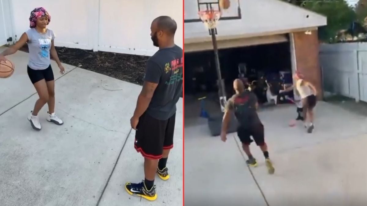 Girl Shows Up Her Dad While Playing Basketball Together In Cute Clip: ‘The Future Is Now, Old Man’