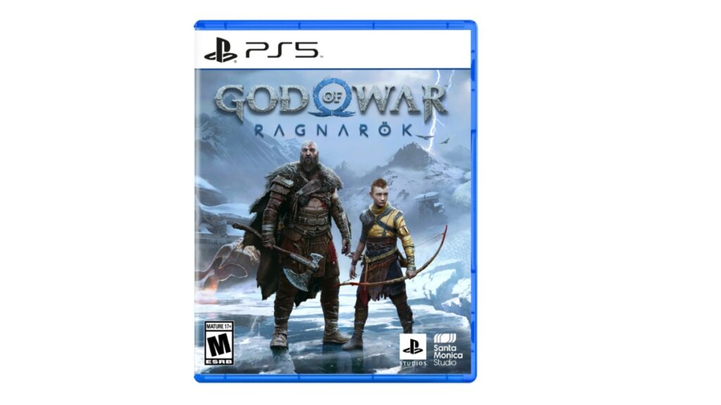 The standard edition case of God of War Ragnarok for PS5