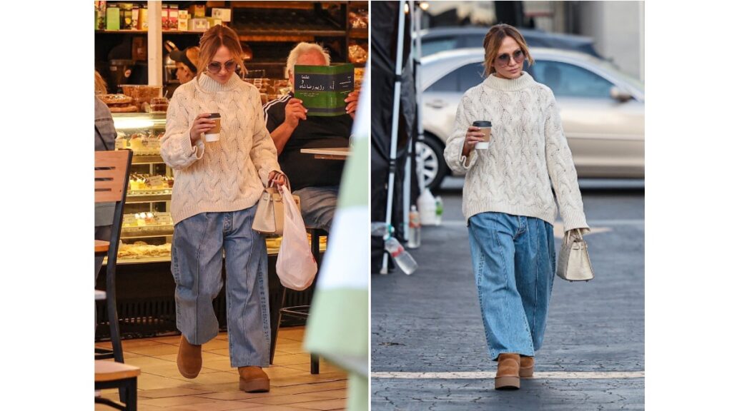 Jennifer Lopez grabs coffee and pastries from LA cafe.