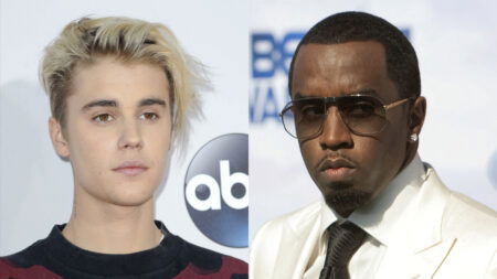 A photo collage of Justin Bieber and Diddy