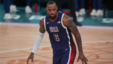 LeBron James plays for Team USA in the 2024 Paris Olympic Games