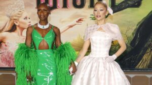 Cynthia Erivo and Ariana Grande attend Wicked premiere