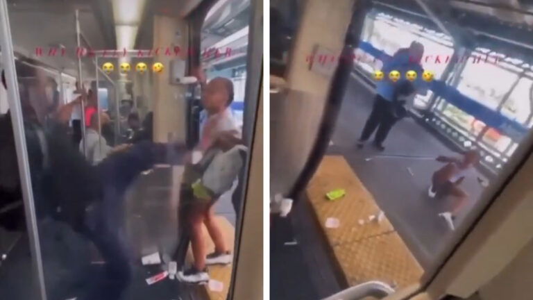 Man Kicks Woman in Philly Train