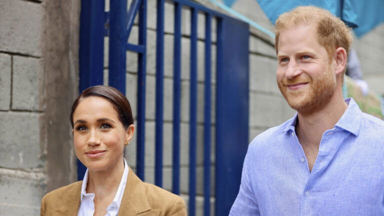 Meghan Markle and Prince Harry on their tour of Colombia, which focuses on education and youth empowerment, and was welcomed by students and staff at the school. 16 Aug 2024