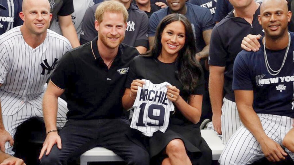 Prince Harry and Meghan Markle attend a major league baseball game in support of the Invictus Games.