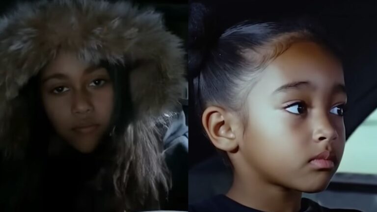 North and Chicago West in Kanye West's 'Bomb' video