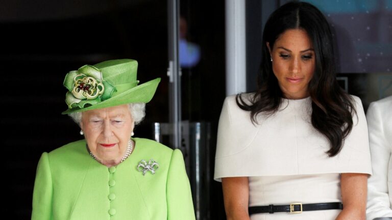 Queen Elizabeth and Meghan Markle visit Storyhouse in Chester, Cheshire, UK, on the 14th June 2018.