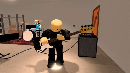 Musicians play together in GarageBand Roblox