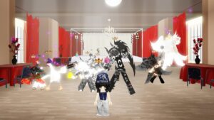 Players perform a synchronized dance together in Roblox