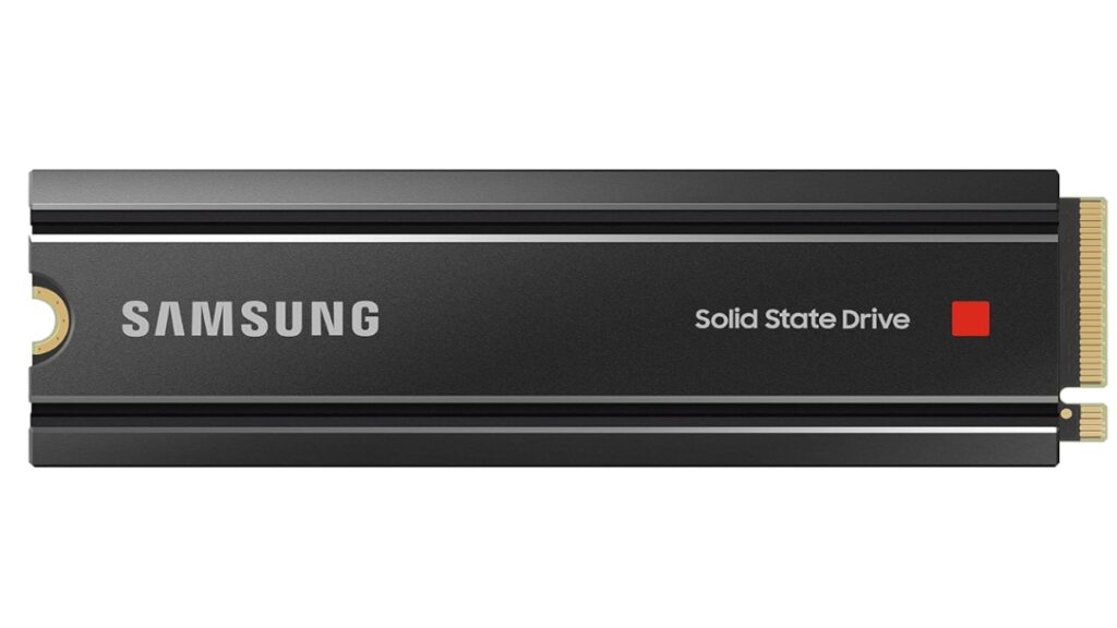 A close-up of a Samsung 980 Pro SSD