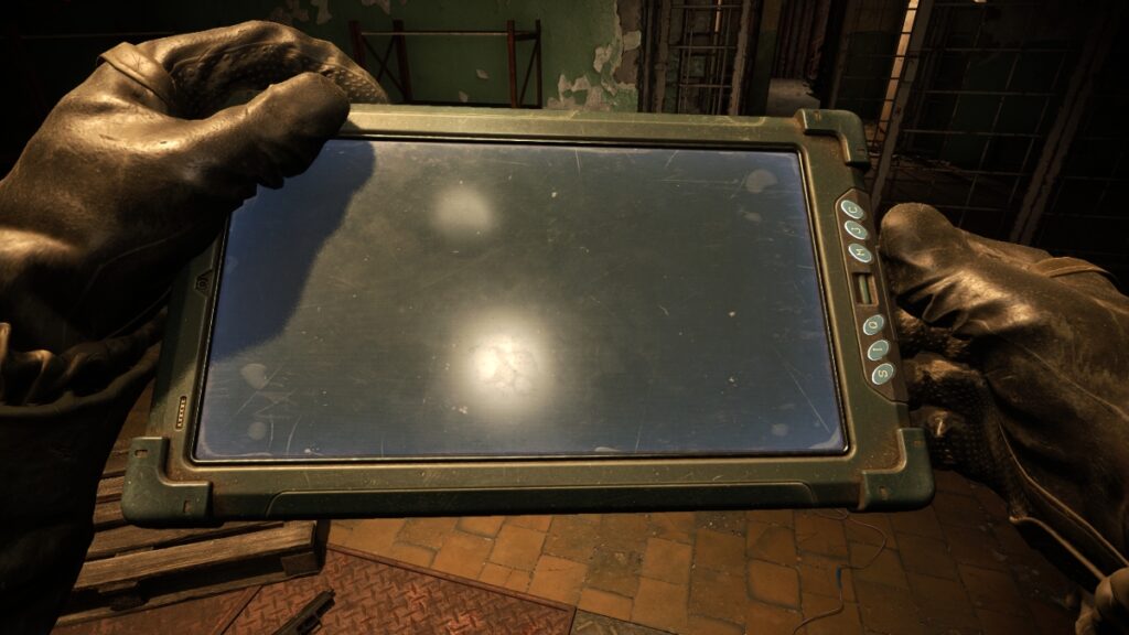 A close-up of a PDA in Stalker 2