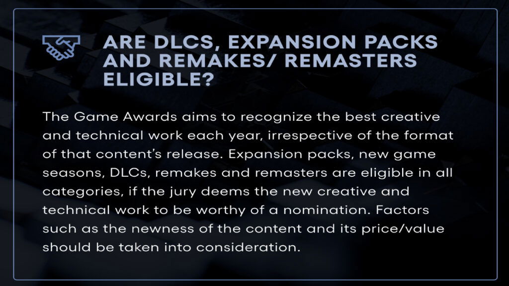 TGA DLC rules