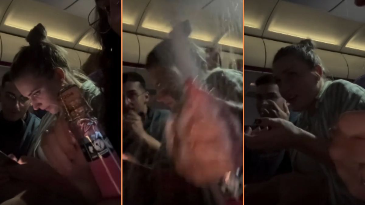 Woman Pops Open Champagne While on a Full Flight: ‘Bet It’s Super Hilarious for the Person Sitting in Front of Her’