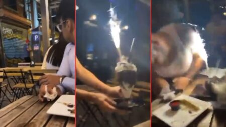 Woman Recording Birthday Surprise Captures Street Fight Instead In Viral Clip 'Thought Him Crashing Into The Birthday Treat Was Part Of The Surprise'