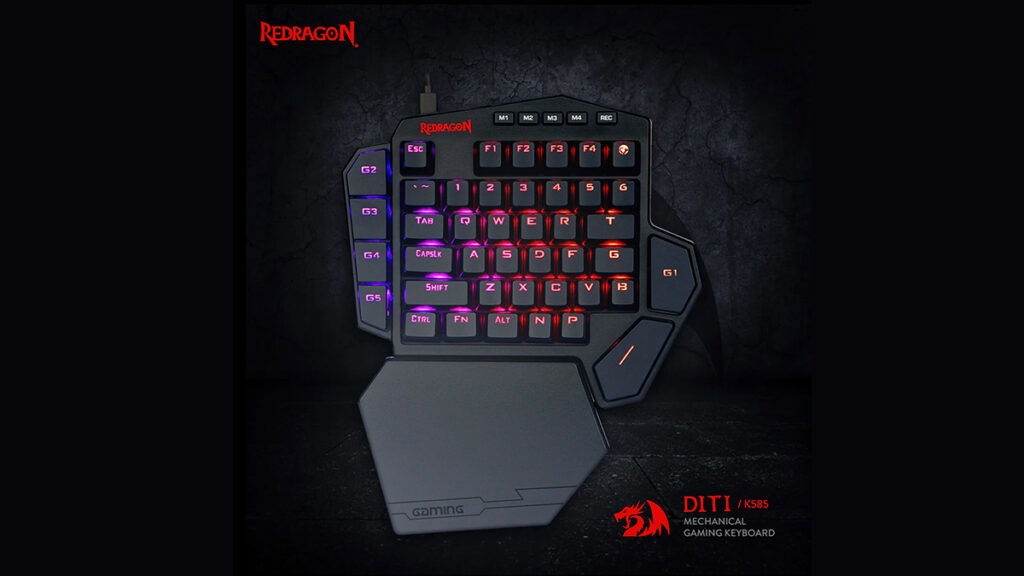 Redragon - K585 DITI Wired One-Handed RGB Mechanical Gaming Keyboard