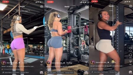 gym influencer butt transformation