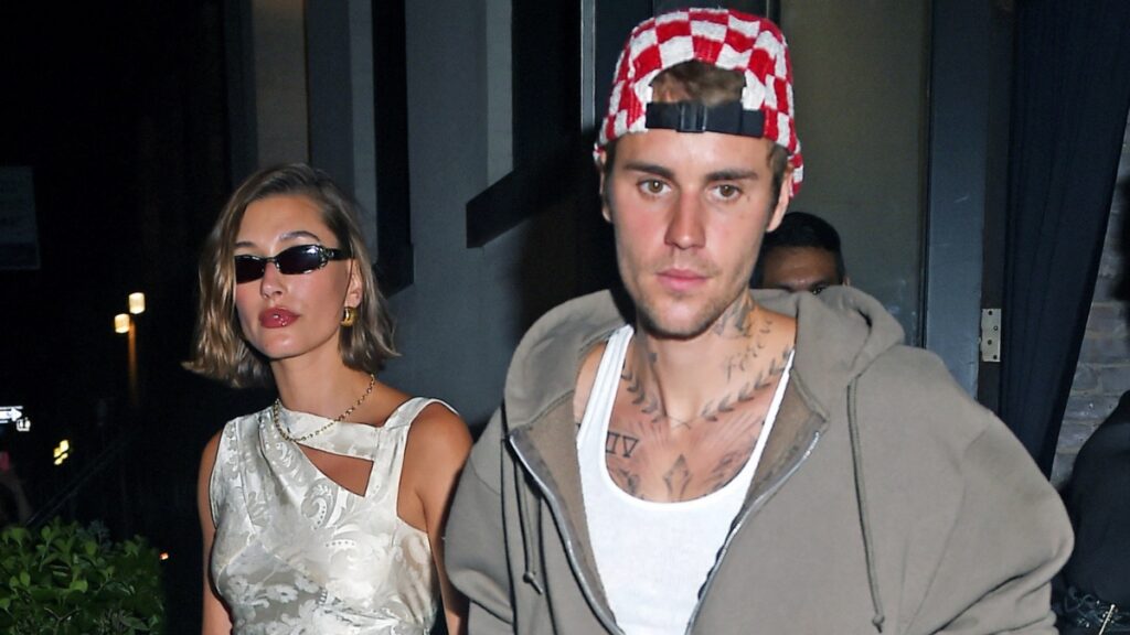 Justin Bieber holds hands with wife Hailey