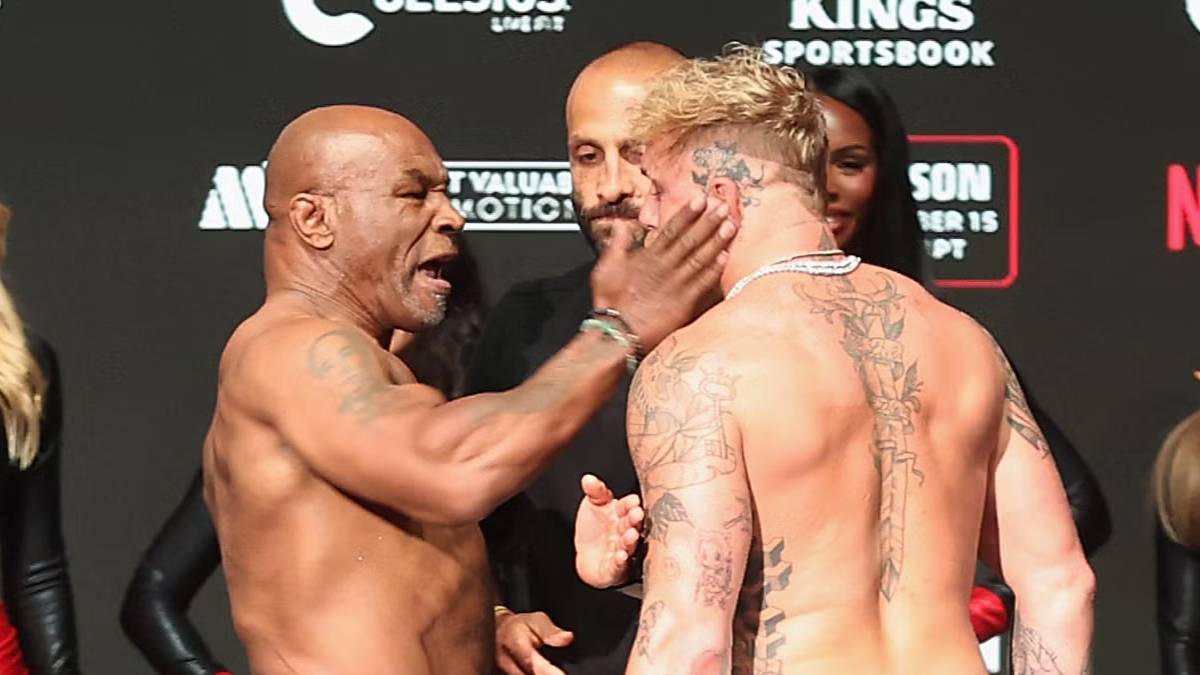 Mike Tyson Shows He’s Ready For The Fight By Slapping Jake Paul In The Face: “I’ll Teach Him a Lesson”