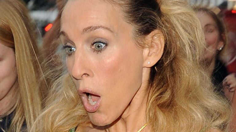 Sarah Jessica Parker looks shocked.