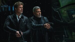 George Clooney and Brad Pitt in Wolfs