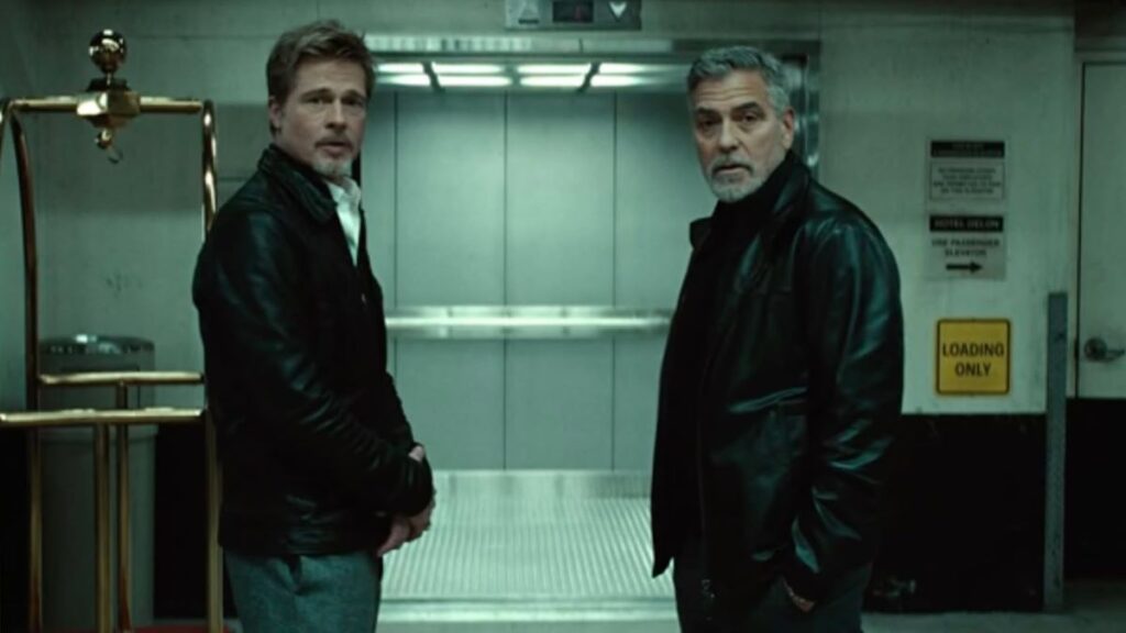 George Clooney and Brad Pitt in Wolfs