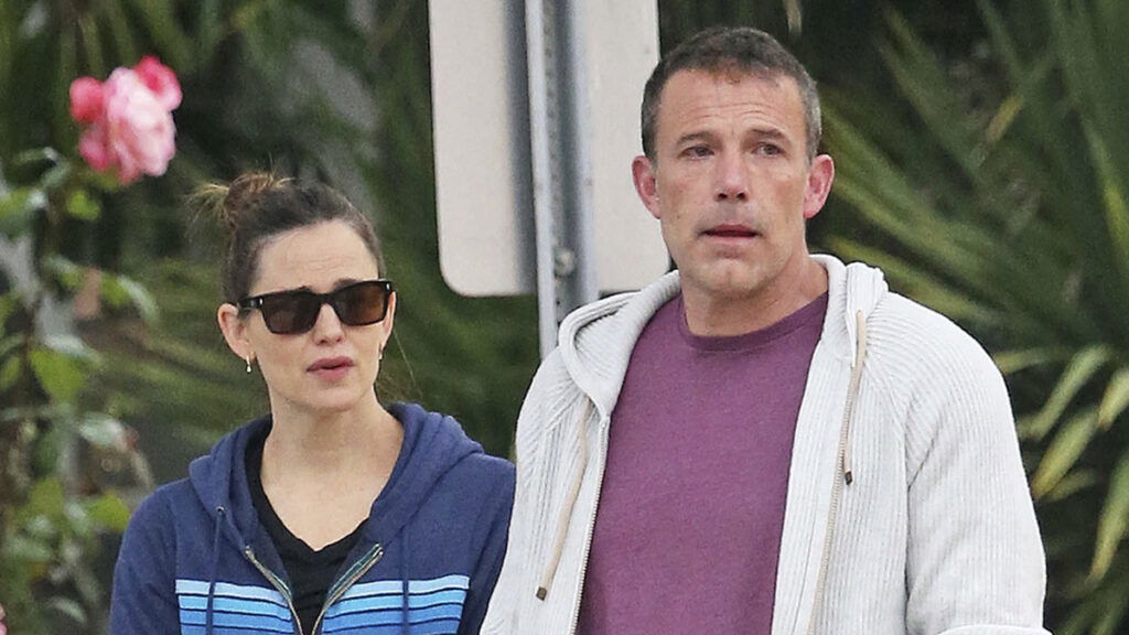 A somber looking Ben Affleck is seen talking to ex Jennifer Garner in Santa Monica amid split rumors